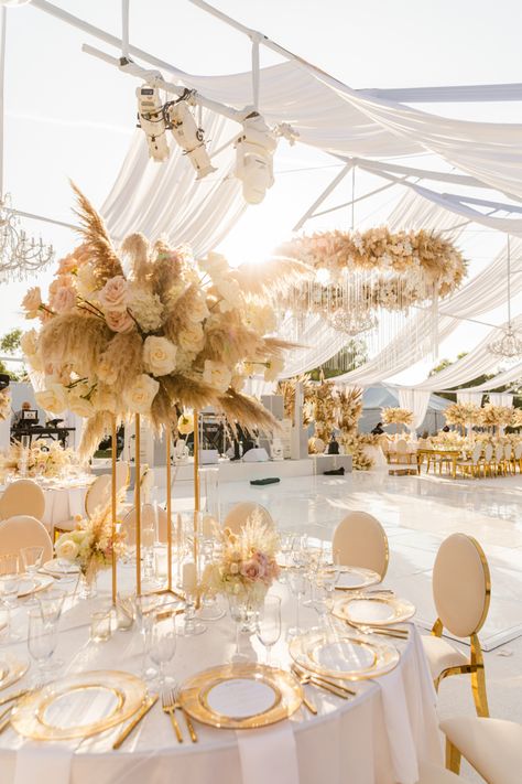 Orchids Centerpiece, Brown Wedding Themes, Luxury Event Decor, Dream Wedding Reception, Gold Wedding Theme, Dream Wedding Decorations, Traditional Wedding Decor, Gold Wedding Decorations, Dream Wedding Venues