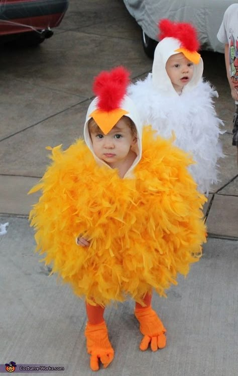 Diy Farm Animal Costumes, Diy Chicken Costume, Chicken Costume Diy, Toddler Chicken Costume, Toddler Halloween Costumes For Boys, Chicken Costume Kids, Farm Animal Costumes, Toddler Boy Halloween Costumes, Chicken Halloween