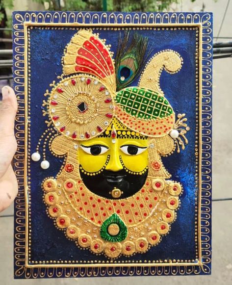 Shreenath Ji, Shyam Baba, Khatu Shyam, School Board Decoration, Diy Room Decor Videos, Lippan Art, Watercolor Galaxy, Clay Wall Art, Diy Wall Art Decor