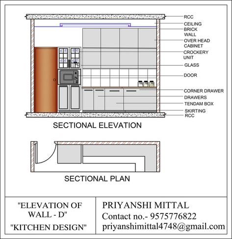 Sectional Elevation Interior, Kitchen Elevation Drawing, Sectional Elevation, Office Portfolio, Drawer Detail, Kitchen Elevation, Floor Pattern Design, Interior Design Portfolio Layout, Luxury Ceiling Design