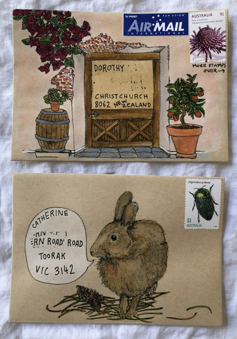 How to use mail-art templates — Naomi Loves Envelope Art Ideas, Pretty Envelopes, Snail Mail Inspiration, Snail Mail Ideas, Postal Art, Snail Mail Art, Art Envelopes, Mail Art Envelopes, Decorated Envelopes