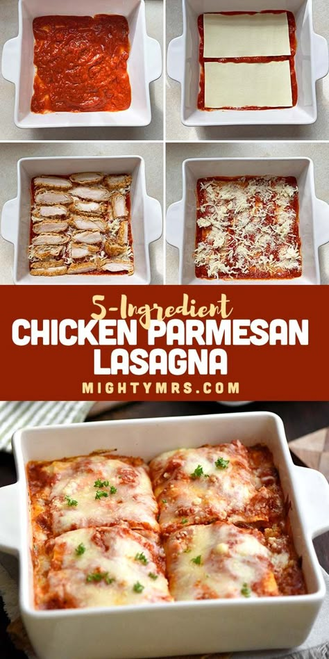 Easy Chicken Lasagna Recipe, Easy Chicken Lasagna, Chicken Parmesan Lasagna, Recipes With Lasagna Noodles, Chicken Lasagna Recipe, Oven Ready Lasagna, Baked Lasagna, Easy Lasagna Recipe, Lasagna Noodles