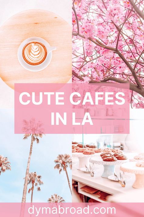 Shopping In La, La Coffee Shops, Pink Los Angeles Aesthetic, Cafe In Los Angeles, Coffee Shop Los Angeles, Los Angeles Coffee Shop Aesthetic, Coffee Los Angeles, Los Angeles Coffee Shops, Los Angeles Restaurants Aesthetic