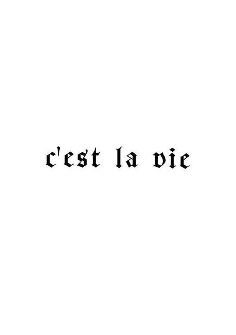 Distorted Typography Tattoo, Ce Est La Vie Tattoo, Cest La Vie Tattoo Fonts, Goth Lettering Tattoo, C'est La Vie Tattoo Fonts, Honesty Tattoo, Cest La Vie Tattoo, Minimalist Tattoo Men, La Vie Tattoo