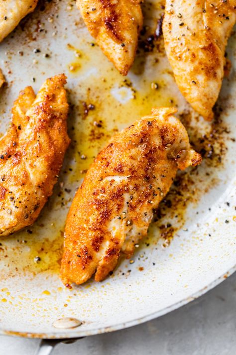 Pan-Fried Chicken Tenders Pan Fried Chicken Tenderloins, Chicken Tenders Pan Fried, Missouri Recipes, Sauté Chicken, Pan Fried Chicken Tenders, Aip Chicken, Fried Chicken Breast Recipe, Pantry Meals, Chicken Fillets