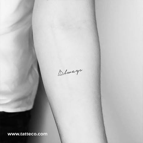 Harry Potter Always Tattoo, Always Harry Potter Tattoo, Tiny Harry Potter Tattoos, Twilight Tattoos, Always Tattoo, Harry Tattoos, Hp Tattoo, Always Harry Potter, Tattoo Board