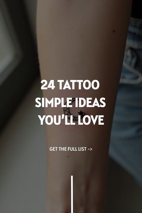 24 Tattoo Simple Ideas You’ll Love Minimalist Tattoo Fonts, Pretty Minimalist Tattoos, Tattoo Down Arm, Small Written Tattoos, Simple Small Tattoos With Meaning, Non Visible Tattoo Placement, Tattoo Simple Ideas, Simplistic Tattoo Minimalist, Simple Nature Tattoos