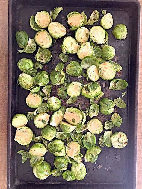 Sweet n' Spicy Brussels Sprouts - These brussel sprouts are flavorful and not full of sugar. This is a great side vegetable but honestly, they're so good you'll want to eat them all at once. #vegetablerecipe#healthyrecipes #healthyeating #brusselsprouts Greek Yogurt Marinated Chicken, Healthy Side Recipes, Healthy Party Snacks, Yogurt Marinated Chicken, Sweet N Spicy, Slow Cooker Pork Chops, Slow Cooker Pork, Healthy Sides, Registered Dietitian