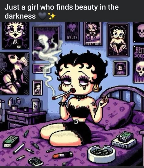 Betty Boop Pixel Art Grid, Baddie Cartoon Pfp, Baddie Vibes, Betty Boop Art, Music Pics, Hippie Art, Funky Art, Wallpaper Iphone Cute, Mickey Minnie