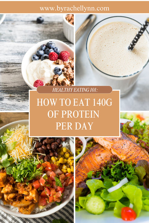 Learn the importance of protein and how to incorporate protein into your diet each day. Easily reach your protein and weight loss goals. A sample meal plan for 140G of Protein. Protein meals. Protein rich foods. Protein snacks. Protein Every Meal, Meal Planning Protein, High Protein Meal Prep With Macros, Best Protein Meals For Women, Women High Protein Meal Plan, Womens High Protein Meal Plan, Meals With A Lot Of Protein, Greens And Protein Diet, High Protein Menu Plan Diet Meals