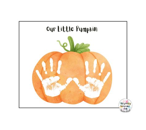 DIY Printable Our Little Pumpkin Handprint Craft Template Digital Print-it-out template Craft Perfect Activity for: -Teachers/Homeschooling -Parents -Daycares -Friends and Families ***Adorable fall artwork / craft. -Instant Download PDF File Available -Printable Craft ***Just paint and add kids handprints to make it a memorable craft : Keepsake #handprintcraft #footprintcraft #homeschooling #handandfootprint #teachercraft #diycraft #printable #fallcraft #pumpkinhandprint Pumpkin Handprint Art, Pumpkin Handprint, Fall Preschool Ideas, Hand And Footprint Art, Art Craft Kids, Handprint Printable, Halloween Handprint, Thanksgiving Activities Preschool, Autumn Activity