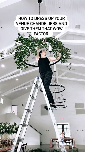 Greenery On Chandelier, Chandelier Greenery, Greenery Chandelier, Church Christmas Decorations, Wedding Venue Houston, Wedding Chandelier, It's Coming, Houston Wedding, The Ceiling