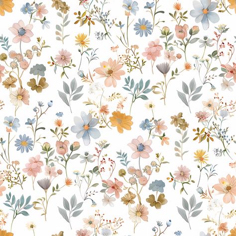 Enhance your space with our Soft Multi-Color Floral Wallpaper. This charming Pastel Meadow Flowers Wall Decal brings the beauty of nature indoors. Easily apply this Peel and Stick Light Botanical Wallpaper for a quick and effortless decor update. With its Removable Field Wild Flower Pattern, it offers versatility and style to any room. 👉 Peel and Stick Wallpaper: * Durable at 340g/sqm weight * Made of self-adhesive white polyester textile * Water-based Inks used * Features a matte finish for a Floral Wallpaper For Laptop, Whimsical Floral Wallpaper, Wild Flower Pattern, Spring Floral Pattern, Flower Print Wallpaper, Wild Flower Wallpaper, Wild Flowers Wallpaper, Flower Pattern Background, Wildflower Wallpaper