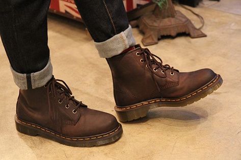 Dr Martens 101 Outfit Men, Dr Martens Crazy Horse, How To Style Dr Martens, Dr Martens Boots Men, Styling Dr Martens, Style Dr Martens, Dr Martens Outfit, Boots Outfit Men, Shoe Wardrobe