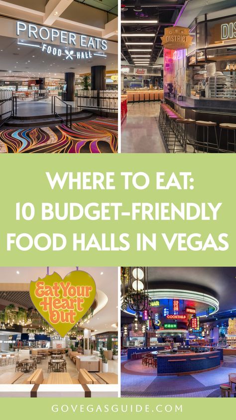 Looking for the best food halls in Las Vegas? They're a paradise for foodies! From the Strip to off-strip gems, explore these must-visit spots for delicious bites and endless variety. Perfect for groups with different cravings! Las Vegas Off The Strip, Las Vegas Desserts, Rio Las Vegas, Las Vegas Food, Cosmopolitan Las Vegas, Vegas Restaurants, Vegas Food, Food Street, Las Vegas Blvd