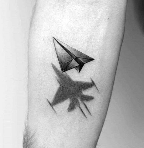 Discover ink that will take you through the decades in style and individual appeal with the top 70 coolest tattoos for men. Explore cool manly design ideas. #tattoosformen #mentattoos Coolest Tattoos, Herren Hand Tattoos, Plane Tattoo, Masculine Tattoos, Tatuagem Masculina Pequena, Airplane Tattoos, Inspiration Tattoos, Tattoos Geometric, Cool Tattoos For Guys