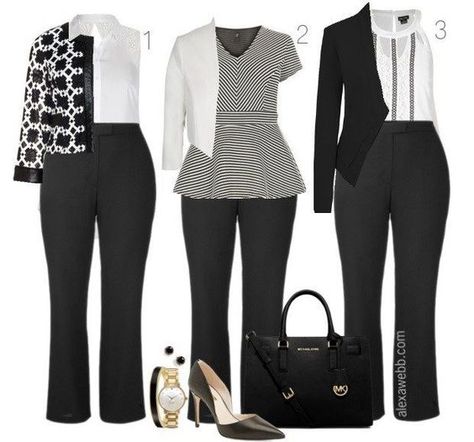 Plus Size Work Outfit Ideas - Plus Size Fashion for Women - Alexawebb.com #alexawebb #plus #size Big Size Outfit, Simple Work Outfits, Work Outfit Ideas, Professional Work Outfit, Plus Size Work, Look Plus Size, Hipster Grunge, White Clothing, Professional Attire