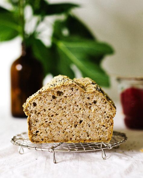 Reworked an old favourite so this time its even betterhellip Sugar Free Bread, Buckwheat Bread, Best Gluten Free Bread, Buckwheat Recipes, Paleo Bread, Seed Bread, Gf Bread, Vegan Sugar, Vegan Bread