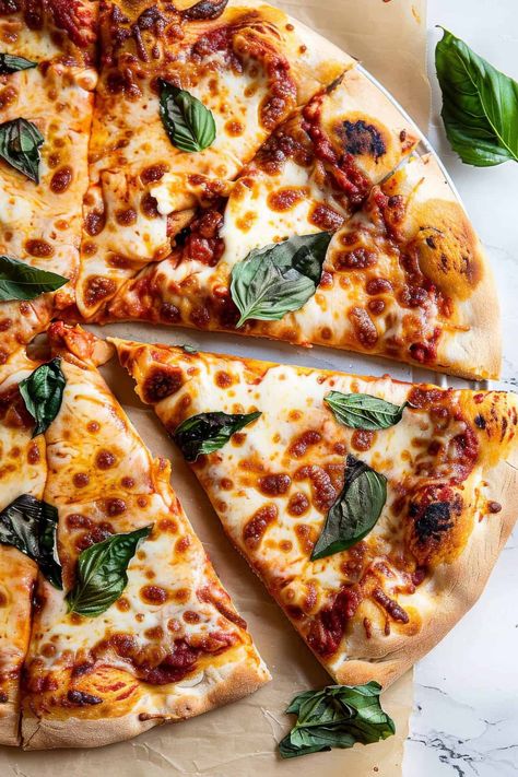 Easy Margherita Pizza with Homemade Pizza Dough - Savvy Bites Homemade Margherita Pizza, Aldi Meals, Margherita Pizza Recipe, Aldi Meal Plan, Homemade Pizza Crust, Aldi Recipes, Classic Pizza, Pizza Sauce Homemade, Budget Recipes