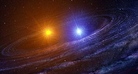 Twin stars headed for a rare ‘Super-Chandra’ supernova event Sirian Starseed, Oort Cloud, Binary Star, A State Of Trance, Giant Star, Twin Flame Relationship, Star Constellations, Star System, Artistic Images