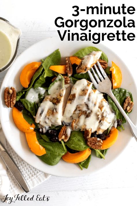 Gorgonzola Dressing Vinaigrette, Pear Gorgonzola Salad Dressing, Gorgonzola Vinaigrette, Gorgonzola Dressing Recipe, Pear Salad Dressing, Gorgonzola Dressing, Pear Gorgonzola Salad, European Desserts, Gorgonzola Salad