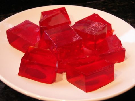 Knox Blocks Recipe - Food.com Knox Blox Recipe, Knox Blocks, Finger Jello, Jello Jigglers, Jello Gelatin, Gelatin Recipes, Jello Desserts, Jello Recipes, Appetizer Snacks