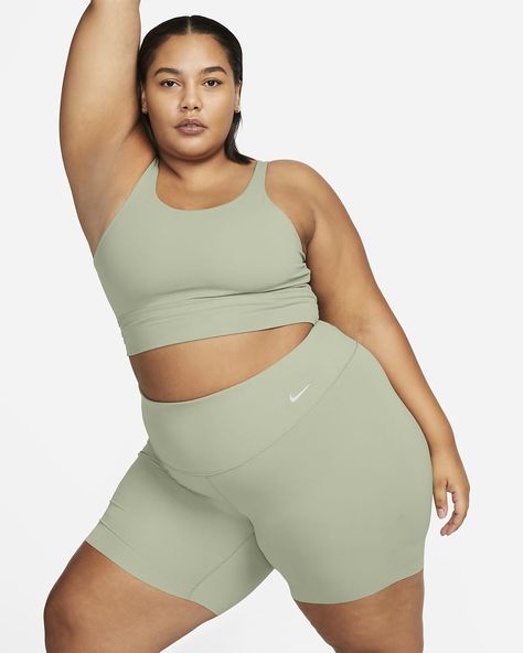 Nike Zenvy Women's Gentle-Support High-Waisted 8" Biker Shorts (Plus Size). Nike.com Green Suit Women, Biker Shorts Plus, Shorts Plus Size, Purple Suits, Green Suit, Nike Green, Nike Sports, Squat Proof, Biker Shorts