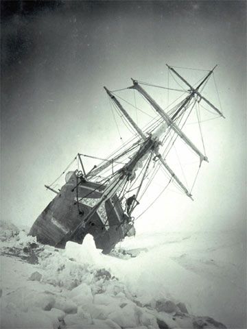 Under the command of Sir Ernest Shackleton, the Endurance set sail from England for the Antarctic in August 1914.  By January of 1915, the ship was approximately one day short of its destination of Vahsel Bay before becoming icebound for ten months and eventually crushed.   Miraculously, all 28 men aboard survived and returned home. Endurance Tattoo, Old Ship, Anchors Aweigh, Art Of Manliness, Abandoned Ships, Scientific Method, Watercraft, A Ship, Tall Ships