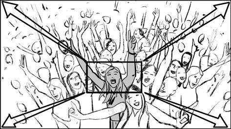 Concert Illustration Crowd, People Screaming Drawings, Concert Illustration Art, Drawing Crowds Of People, Concert Drawing Illustration, Crowd Drawing Reference, Crowd Animation, Crowd Of People Drawing, Crowd Sketch