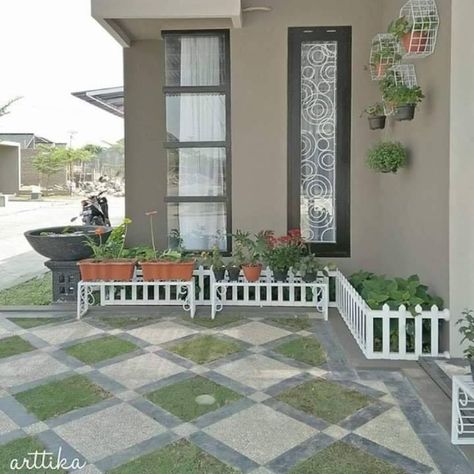 LINGKAR WARNA: Inspirasi desain interior rumah minimalis type 70 1 lantai Modern Window Design, Small Room Makeover, Outdoor Patio Diy, Garden Design Layout, Minimal House Design, Living Room Color Schemes, Architectural House Plans, Cnc Design, Kitchen Paint Colors