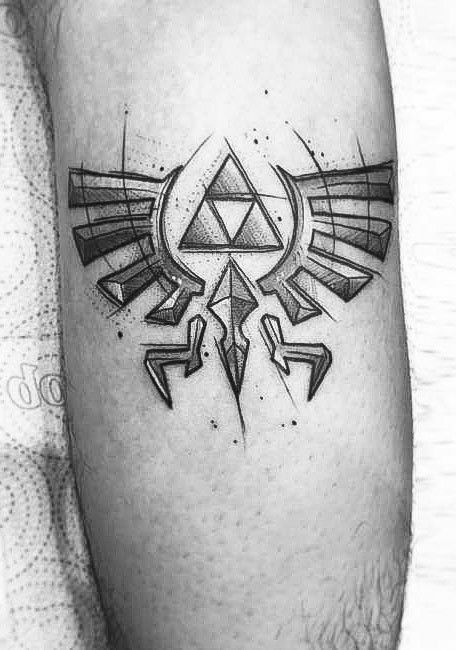 Tri Force Tattoo Ideas, Triforce Tattoo Design, The Legend Of Zelda Tattoo Ideas, Zelda Tattoo Design, Loz Tattoo, Zelda Triforce Tattoo, Zelda Tattoo Ideas, Pokeball Tattoo, Triforce Tattoo