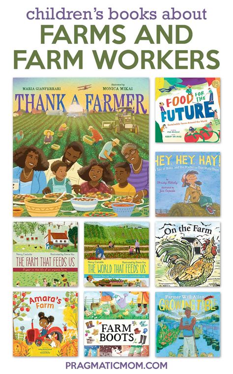 Children's Books about Farms and Farm Workers Farm Read Alouds Kindergarten, Animal Farm Book Quotes, Farm Books For Kids, Agriculture Books, Easy Chapter Books, Farm Books, Online Music Lessons, Diverse Books, Kids Around The World