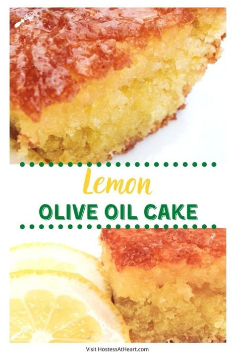 Olive Oil Cakes, Cakes Made With Oil, Oil Cake Recipe, Orange Olive Oil Cake, Olive Oil Cake Recipe, Italian Sweets, Lemon Olive Oil Cake, Moist Lemon Cake, Olive Oil Recipes