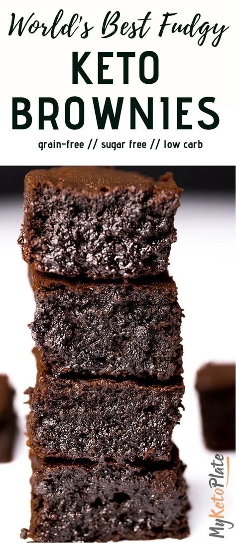 World’s Best Fudgy Keto Brownies Recipe Nourishing Desserts, Best Brownie Recipe, Low Carb Brownies, Postre Keto, Sugar Free Low Carb, Low Carb Dessert, Keto Cake, Keto Brownies, Low Carb Sweets