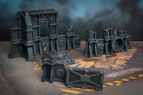 Kicking off my Kill Team/Necromunda terrain collection, I painted a set of STC Ryza Pattern Ruins. Check out some more atmospheric pictures after the ... Necromunda Terrain, Screaming Skull, Turquoise Tile, Amazon Associates, Warhammer 40k, Black Paint, Painter, Pattern, Ruins