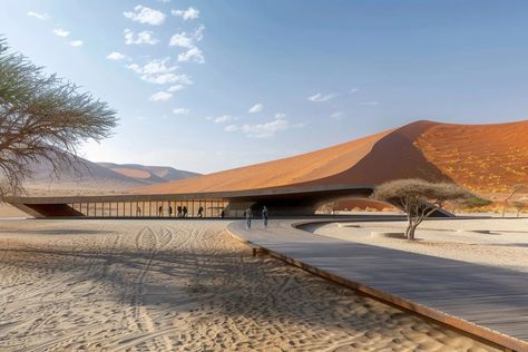 Oasis Resort, Desert Background, Lijiang, Watering Hole, Generative Design, Urban Architecture, Horse Stables, The Ranch, Landscape Architecture