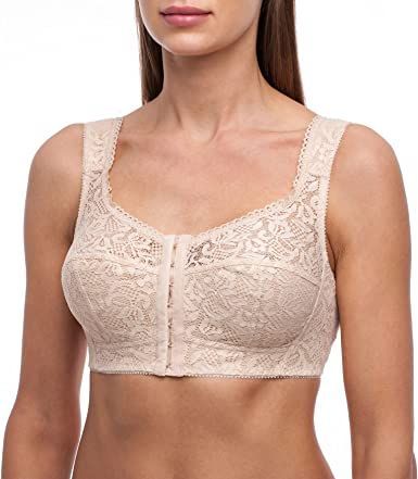 frugue Women's Front Closure Plus Size Mastectomy Wireless Bra Bra Outfit Fashion, Goddess Bras, Nightgown Pattern, Bra Outfit, Front Closure Bra, Mastectomy Bra, Free Bra, Bra Pattern, Cotton Bras