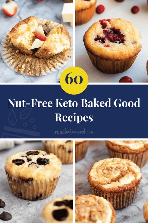 Recipes Baked Goods, Cooking Wine Recipes, Nut Free Keto, Keto Bakery, Nut Free Desserts, Fast 800, Nut Allergy, Best Keto Bread, Keto Baking