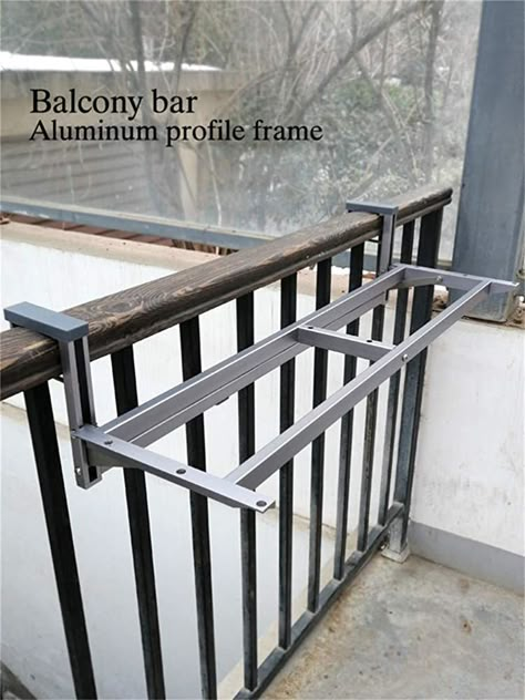 Dining Folding Table, Hanging Balcony, Apartment Cozy, Patio Railing, Balkon Decor, Balcony Bar, Balcony Ideas Apartment Outdoor, Table Garden, Small Balcony Design