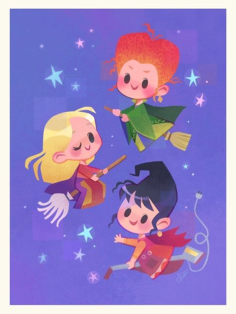 Hocus Pocus Witches Drawing, Halloween Wallpaper Hocus Pocus, Cute Halloween Wallpaper, Joey Chou, I Feel Bad, Pinturas Disney, Halloween Backgrounds, Disney Fun, Disney Halloween