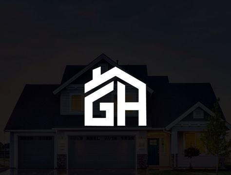 Real Estate Logo Ideas Creative, Housing Logo Design, Modern Real Estate Logo, Construction Company Logo Design Ideas, Real Estate Logo Ideas, Gh Logo, Housing Logo, Home Logo Design, Construction Logos