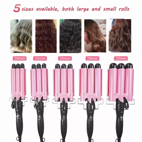 3-head Hair Curler Hair Root Volume Iron Electric Wave Curler Ceramic 3 Barrel Heated Crimping Iron for Women Pink 110-220v _ - AliExpress Mobile Hair Root Volume, Wave Curler, Root Volume, Crimping Iron, Curler Hair, Best Curlers, Styling Iron, Making Hair, Hair Curler