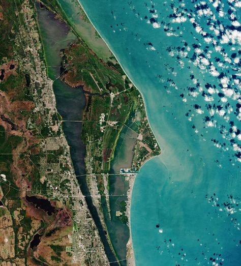 Earth View From Space, Cape Canaveral Florida, Holbox Island, Space Space, Merritt Island, Cape Canaveral, Indian River, Victoria Falls, Space Images