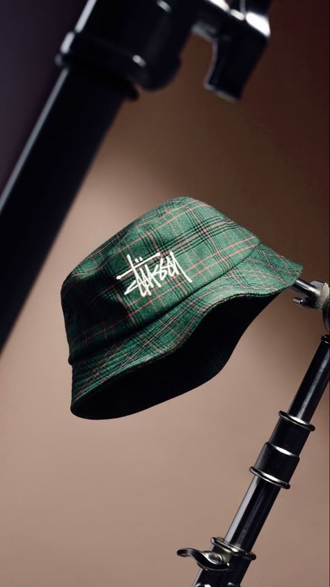 Stussy Product Photography, Bucket Hat Product Photography, Hat Product Shoot, Stussy Photography, Streetwear Product Photography, Hat Product Photography, Hat Photoshoot Ideas, Cap Photography, Stussy Bucket Hat