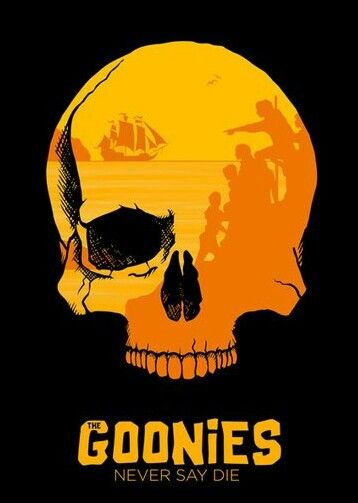 THE GOONIES Goonies Tattoo, Goonies Art, Los Goonies, Les Goonies, Goonies Movie, Goonies Never Say Die, 80s Movie Posters, Wild Movie, Posters Minimalist