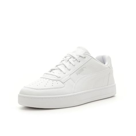 PUMA Men's Caven 2.0 Sneaker Mens White Sneakers, Puma Store, Basketball Silhouette, Branded Shoes For Men, White Sneakers Men, White Leather Shoes, White Puma, Black Puma, Puma Mens