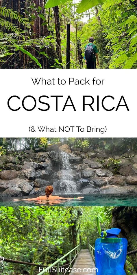 Costa Rica Packing List (& What Not to Bring) Costa Rica Wallpaper, Rio Celeste Costa Rica, Costa Rica Packing List, Costa Rica Packing, Pack For Costa Rica, Costa Rica Itinerary, Fortuna Costa Rica, Summer Packing Lists, Travel Costa Rica