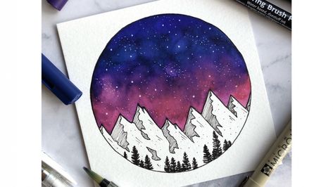 (9+) Galaxy Skies with Water-Based Markers | Jen Aranyi | Skillshare Jen Aranyi, Galaxy Drawings, Watercolor Beginner, Nature Artists, Watercolor Paintings For Beginners, Elementary Art Projects, Galaxy Art, Art Lessons Elementary, Marker Drawing