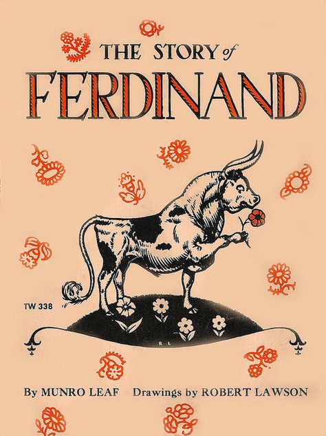 The Story Of Ferdinand, Ferdinand The Bulls, Top Golf, Leaf Drawing, Childhood Books, Book Report, The Bull, Children's Picture Books, 50 Cent