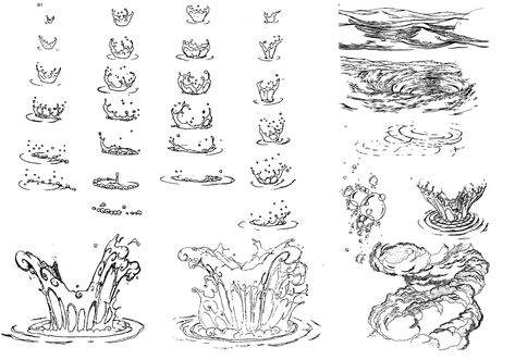 Water Splashes from Disney's Hercules. Water Drop Splash Drawing, Water Explosion Drawing, Water Splashing Drawing, Water Splash Reference, How To Draw Water Splash, Splash Reference, Water Drawing Reference, Water Splash Drawing, Splash Drawing